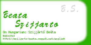 beata szijjarto business card