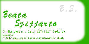 beata szijjarto business card